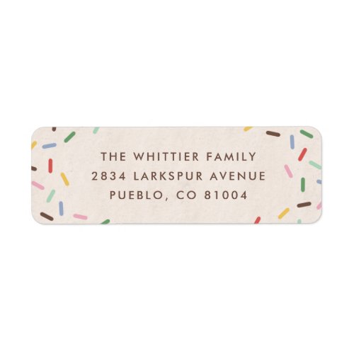 Decorate  Celebrate Sprinkles Address Label