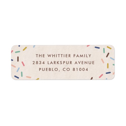 Decorate  Celebrate Sprinkles Address Label