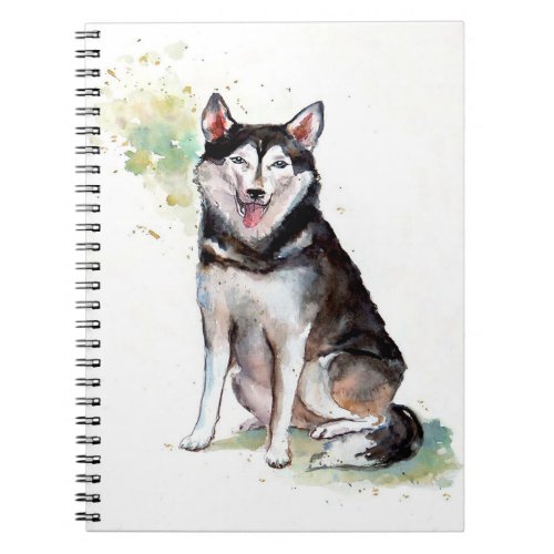 Decorate Dog Husky Paint  Box Wallet Color Notebook
