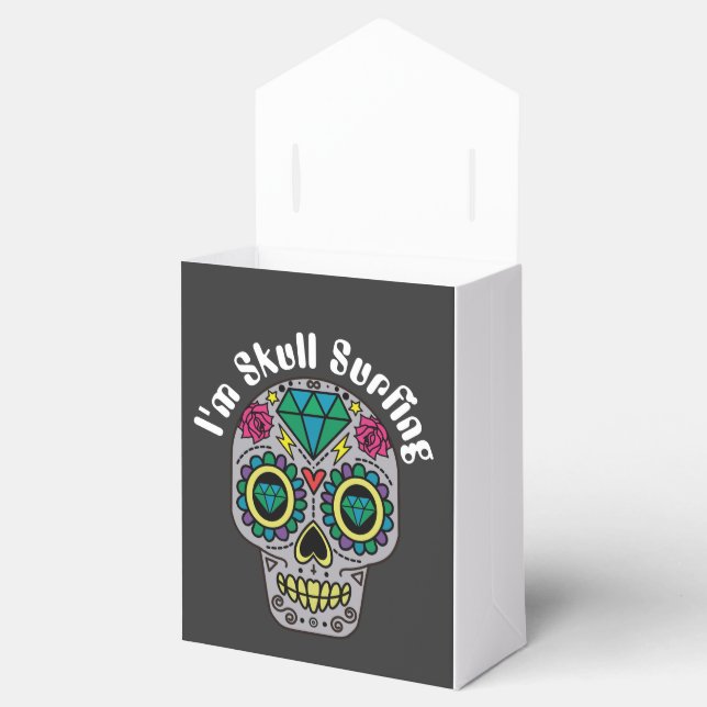 Decorated Abstract Skull favor box (Opened)