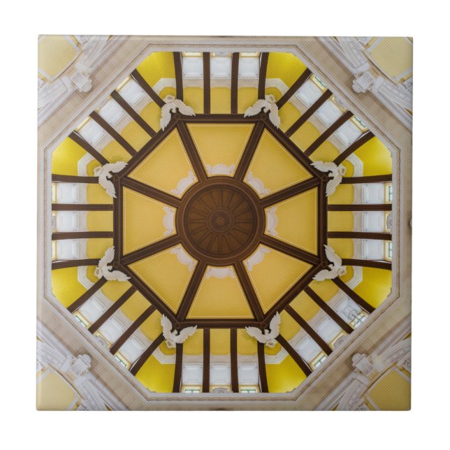 Decorated ceiling at the Tokyo Station Ceramic Tile (Front)