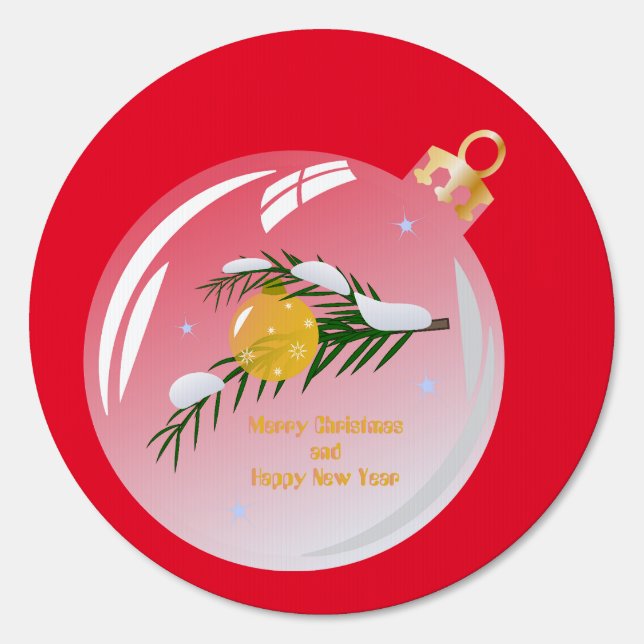 Decorated Christmas branch in bauble  Sign (Front)