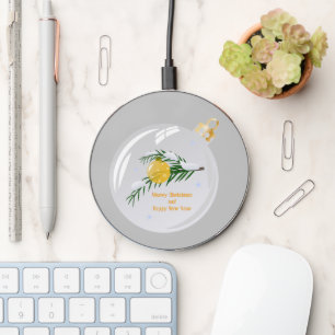 Decorated Christmas branch in bauble Wireless Charger