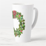 Decorated Christmas Festive Wreath Latte Mug