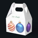 Decorated Christmas Gift Box, Holiday wrapping Favor Boxes<br><div class="desc">Save the wrapping paper and use this small gift box instead. Personalize it with YOUR NAME and the RECEIPIENT'S NAME.</div>
