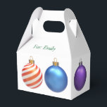 Decorated Christmas Gift Box, Holiday wrapping Favor Boxes<br><div class="desc">Save the wrapping paper and use this small gift box instead. Personalize it with YOUR NAME and the RECEIPIENT'S NAME.</div>