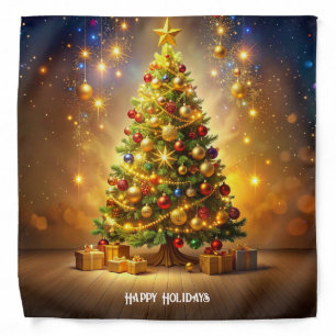 Decorated Christmas Tree Bandana