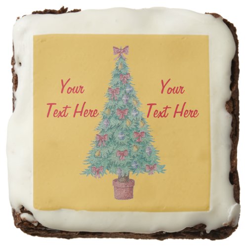 decorated christmas tree contempory festive brownie