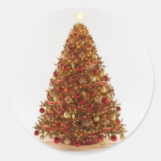 Decorated Christmas Tree Designed Sticker 