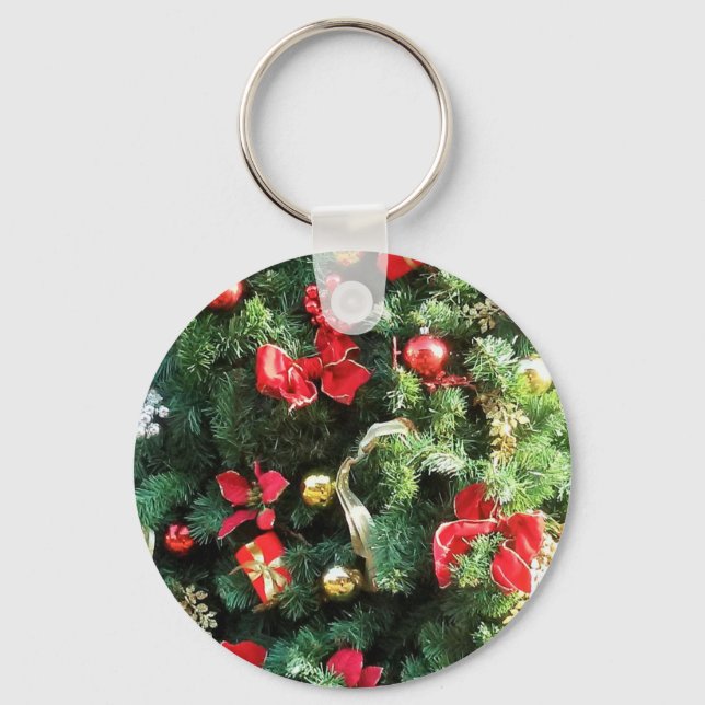 Decorated Christmas Tree Keychain (Front)