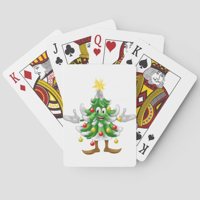 Decorated Christmas Tree man Poker Cards (Back)