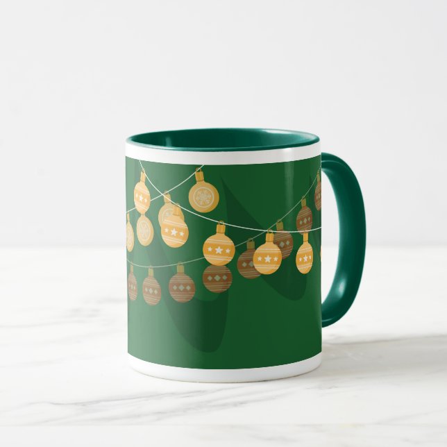 Decorated Christmas tree mug (Front Right)