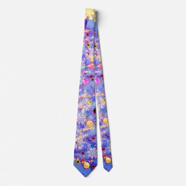 Decorated Christmas Tree Neck Tie (Front)