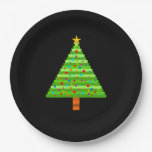 [ Thumbnail: Decorated Christmas Tree Paper Plates ]