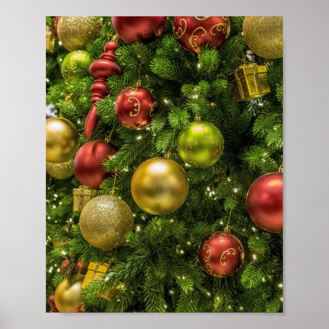 Decorated Christmas Tree Poster (Front)
