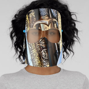 Decorated Cold Steel Arms Face Shield