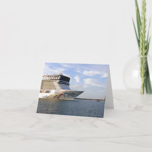 Decorated Cruise Ship Bow Blank Note Cards
