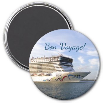Decorated Cruise Ship Bow Bon Voyage Magnet by CruiseReady at Zazzle
