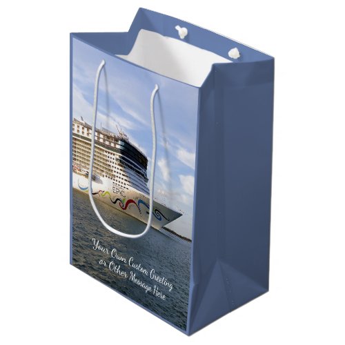 Decorated Cruise Ship Bow Custom Medium Gift Bag