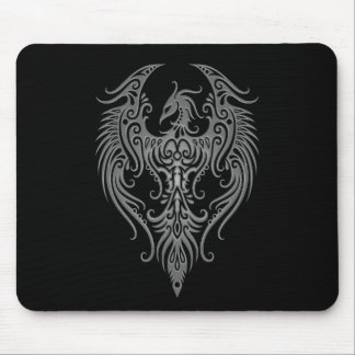 Decorated Dark Tribal Phoenix Mouse Pad