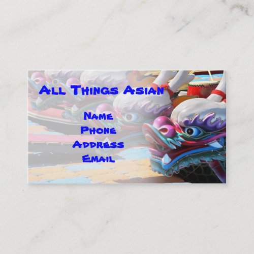 Decorated Dragon Boats in Taiwan Business Card