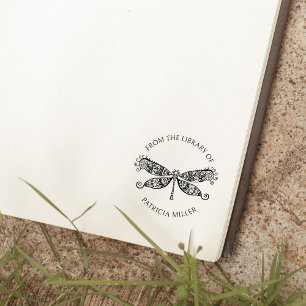 Decorated Dragonfly Book From the Library Of Rubber Stamp