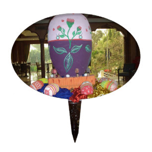 Decorated Easter Egg Art Print Cake Topper