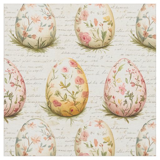 Decorated Easter Eggs  Fabric