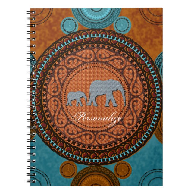 Decorated Elephants Notebook (Front)