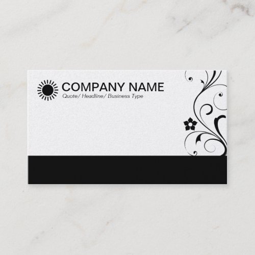 Decorated Footed _ Black Gold Business Card