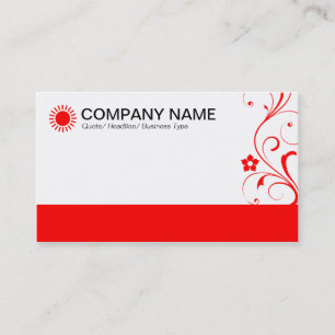 Decorated Footed - Red Business Card
