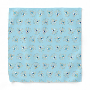 Decorated Greek Evil Eye Turkish Protection Symbol Bandana