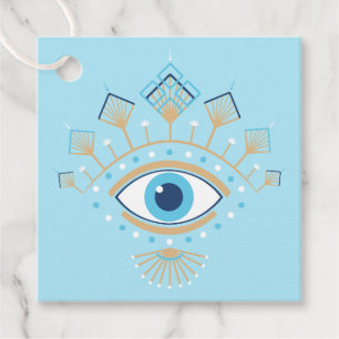 Decorated Greek Evil Eye Turkish Protection Symbol Favor Tags