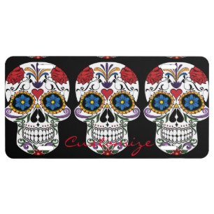 Decorated Human Skulls Art Thunder_Cove License Plate
