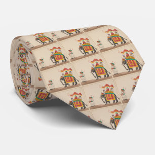 Decorated Indian Elephant with a Canopied Howdah Tie