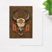 Decorated Native Bull Skull with Feathers (Desk)