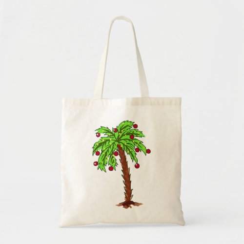Decorated Palm Tree Tote Bag