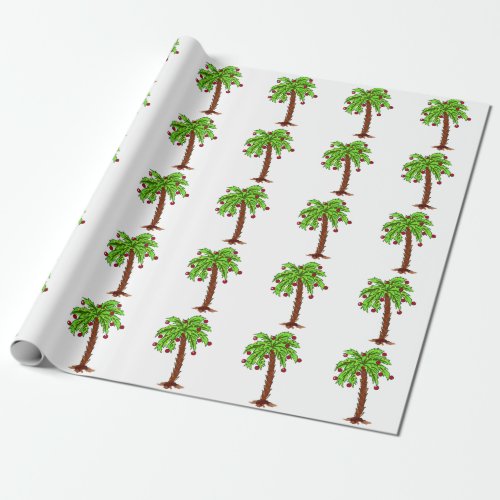 Decorated Palm Tree Wrapping Paper