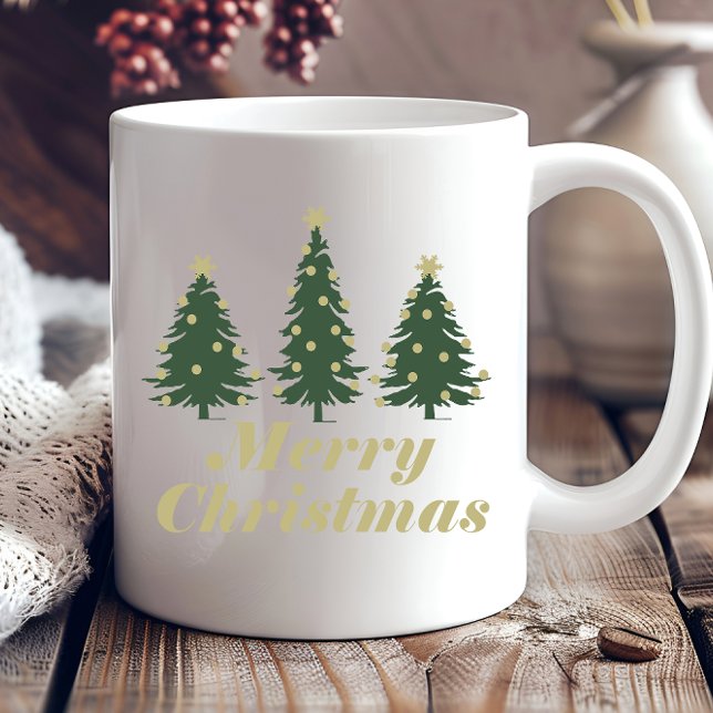 Decorated Pine Trees Holiday Christmas ideas Coffee Mug (Creator Uploaded)