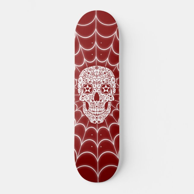 Decorated Skull Skateboard (Front)