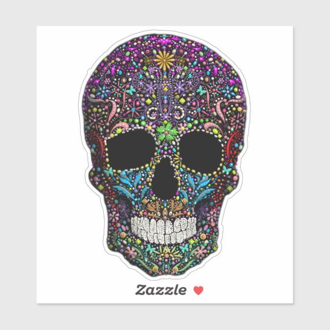 Decorated Skull  Sticker (Sheet)