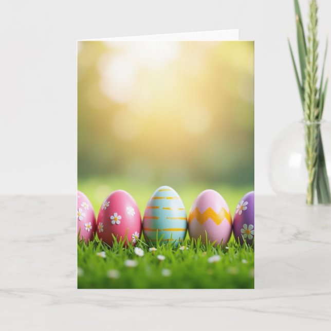 Decorated Spring Eggs Card (Front)