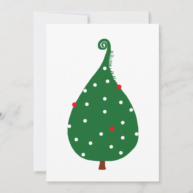 Decorated spruce christmas tree    holiday card (Front)