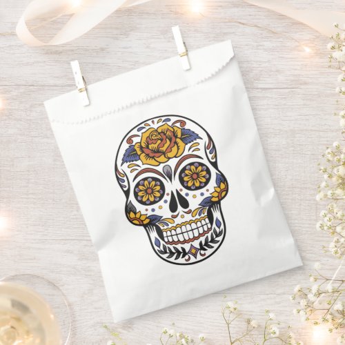 Decorated Sugar Skull Favor Bag