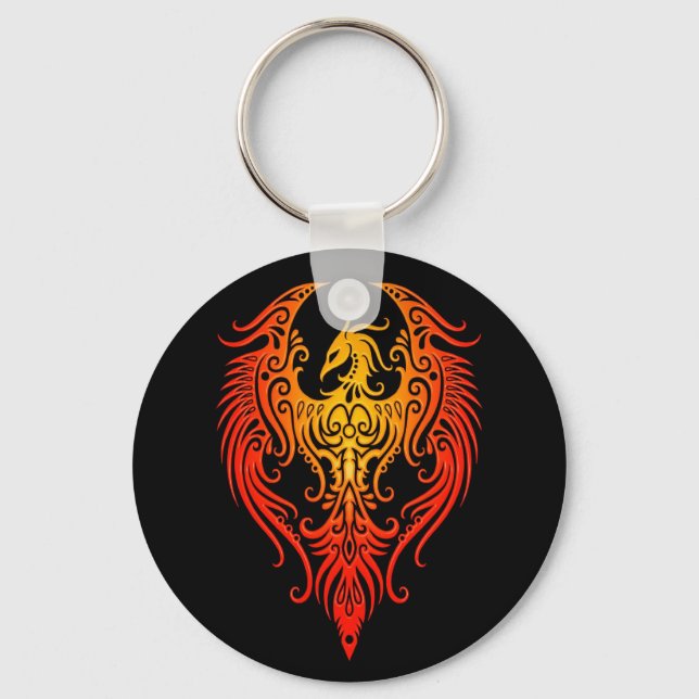 Decorated Tribal Phoenix Keychain (Front)