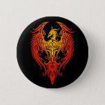 Decorated Tribal Phoenix Pinback Button at Zazzle