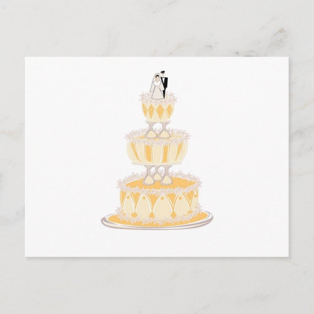Decorated Wedding Cake Postcard (Front)