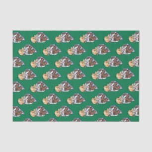 Decorating a Gingerbread House for Christmas Tissue Paper