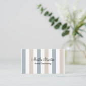 Decorating Business Modern Stripes Design Business Card (Standing Front)
