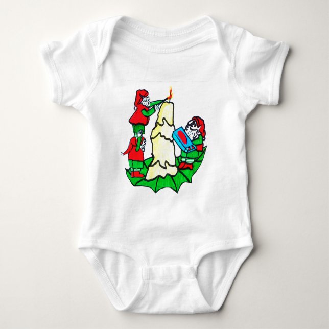 DECORATING CHRISTMAS ELVES infant tee (Front)